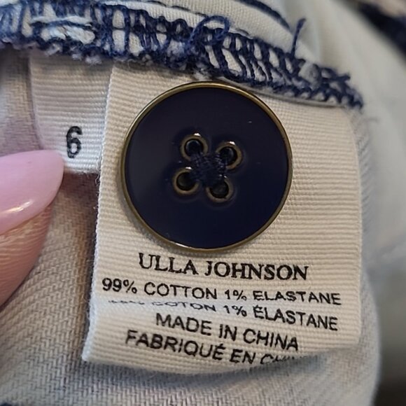 Ulla Johnson's Floral Ellis Jeans Corset-Inspired Button Fly Kick Flare Size 6 - Picture 11 of 14